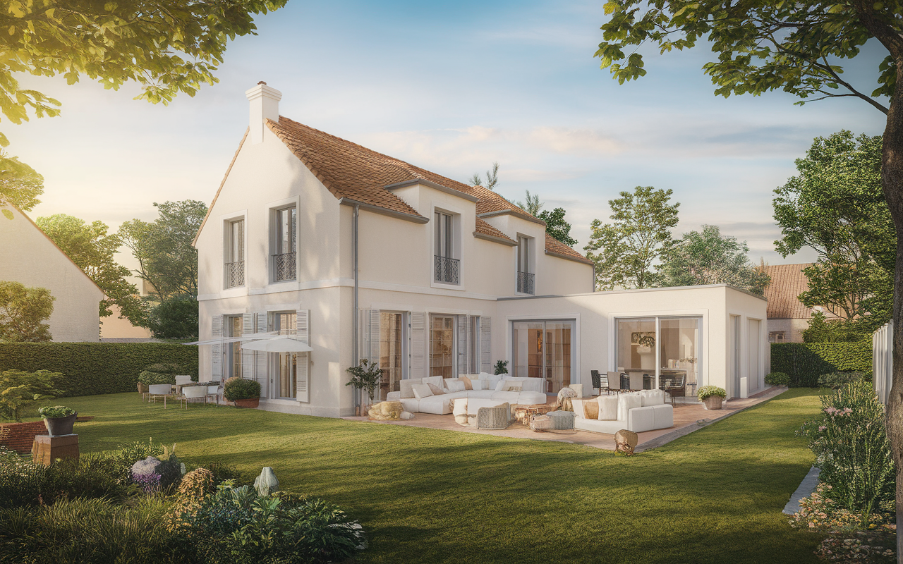 Vue extérieure d'une maison à vendre à Corbeil-Essonnes