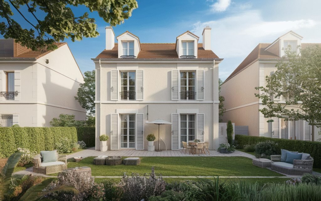 Vue extérieure d'une maison pas chère à vendre à Saint-Germain-lès-Corbeil