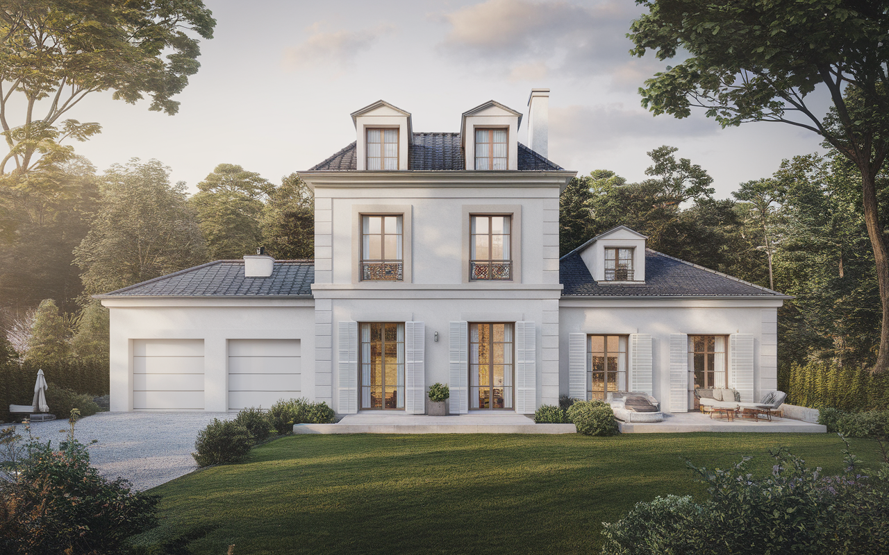 Façade d'une maison à vendre à Saint-Germain-lès-Corbeil