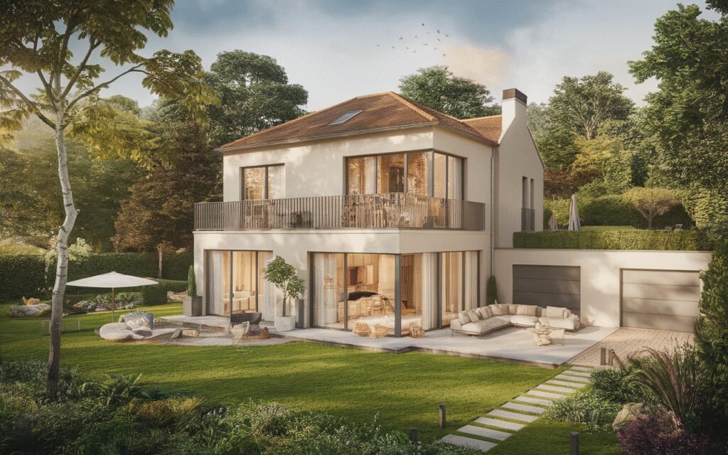 Façade d'une maison à vendre à Saint-Germain-lès-Corbeil