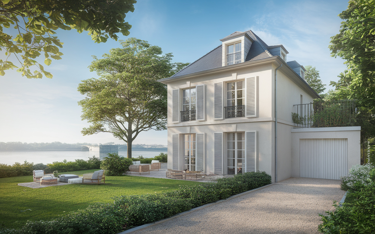 Façade d'une maison à vendre à Saintry-sur-Seine