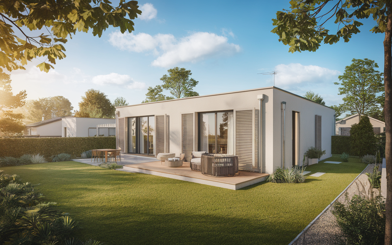 Vue extérieure d'une maison plain-pied à vendre à Saint-Germain-lès-Corbeil, quartier Ouest