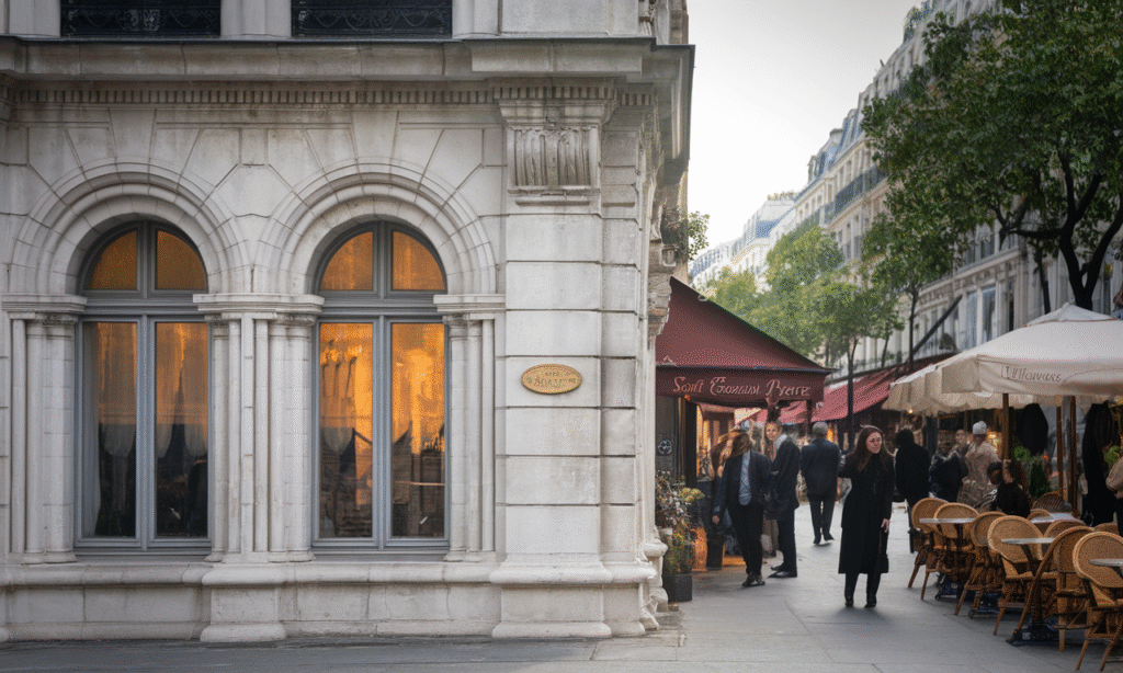 Vue extérieure d'une maison située à Saint-Germain