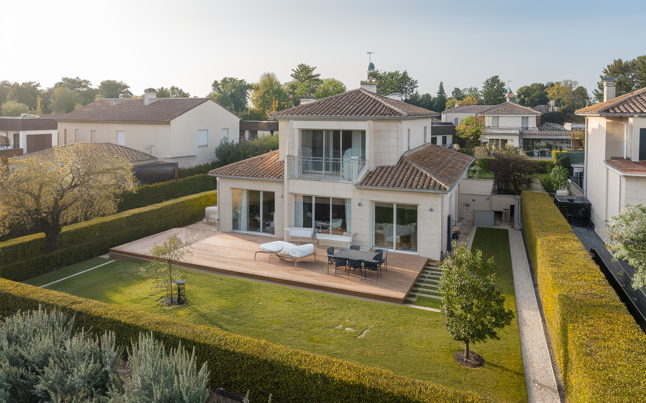 Vue d'une maison familiale dans le quartier du Golf à Saint-Germain-lès-Corbeil
