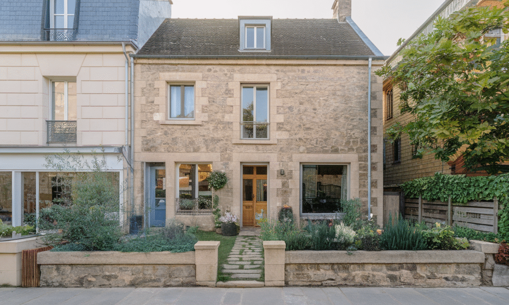 Vue d'une maison à Saint-Germain-lès-Corbeil dans un quartier résidentiel