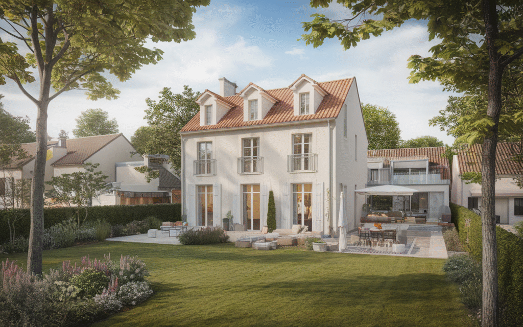 Façade d'une maison à vendre à Saint-Germain-lès-Corbeil