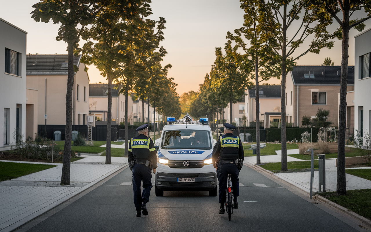 Patrouille de sécurité dans le quartier Le Parc à Saint-Germain-lès-Corbeil