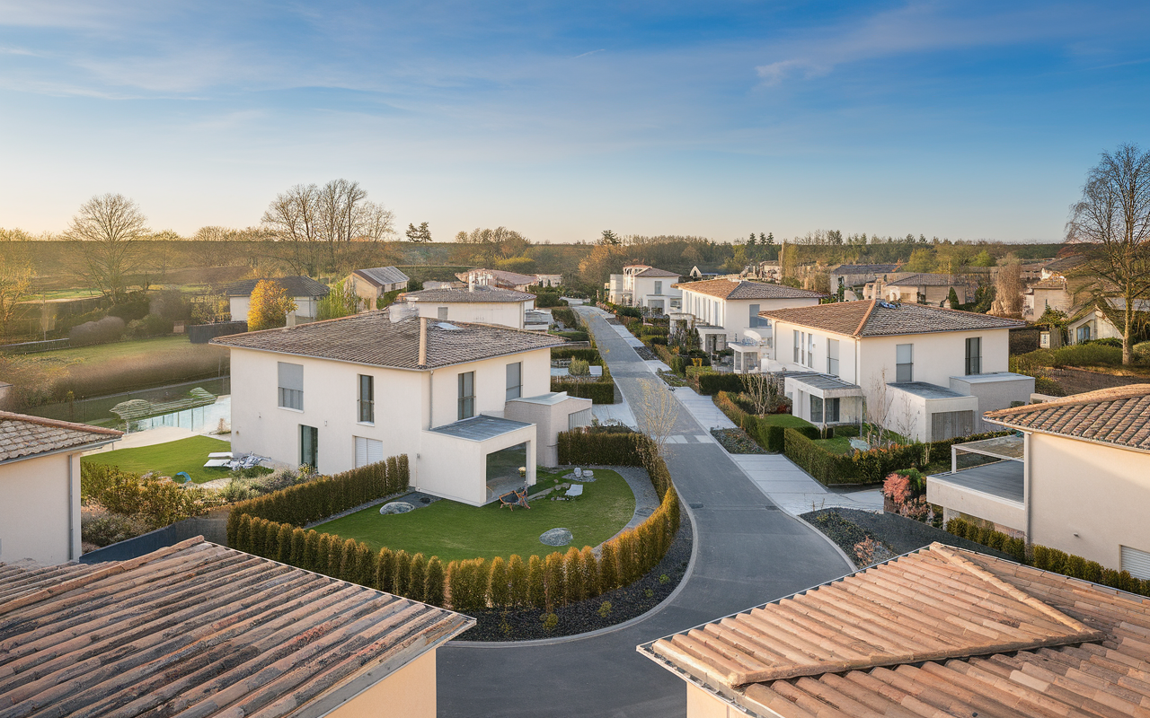 Vue du village résidentiel Kaufman & Broad à Saint-Germain-lès-Corbeil