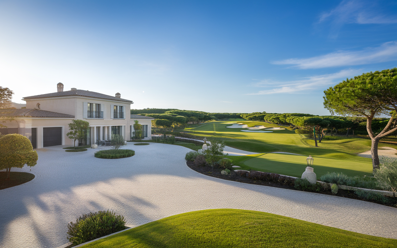 Vue d'une maison située dans le Domaine du Golf pour estimation immobilière