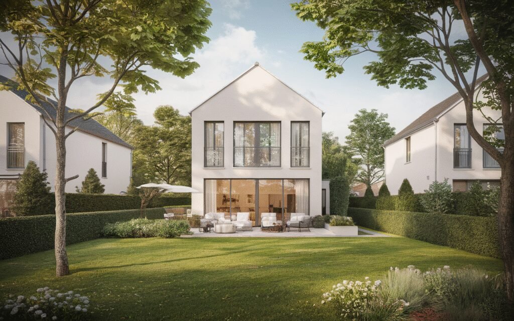 Façade d'une maison à vendre à Saint-Germain-lès-Corbeil