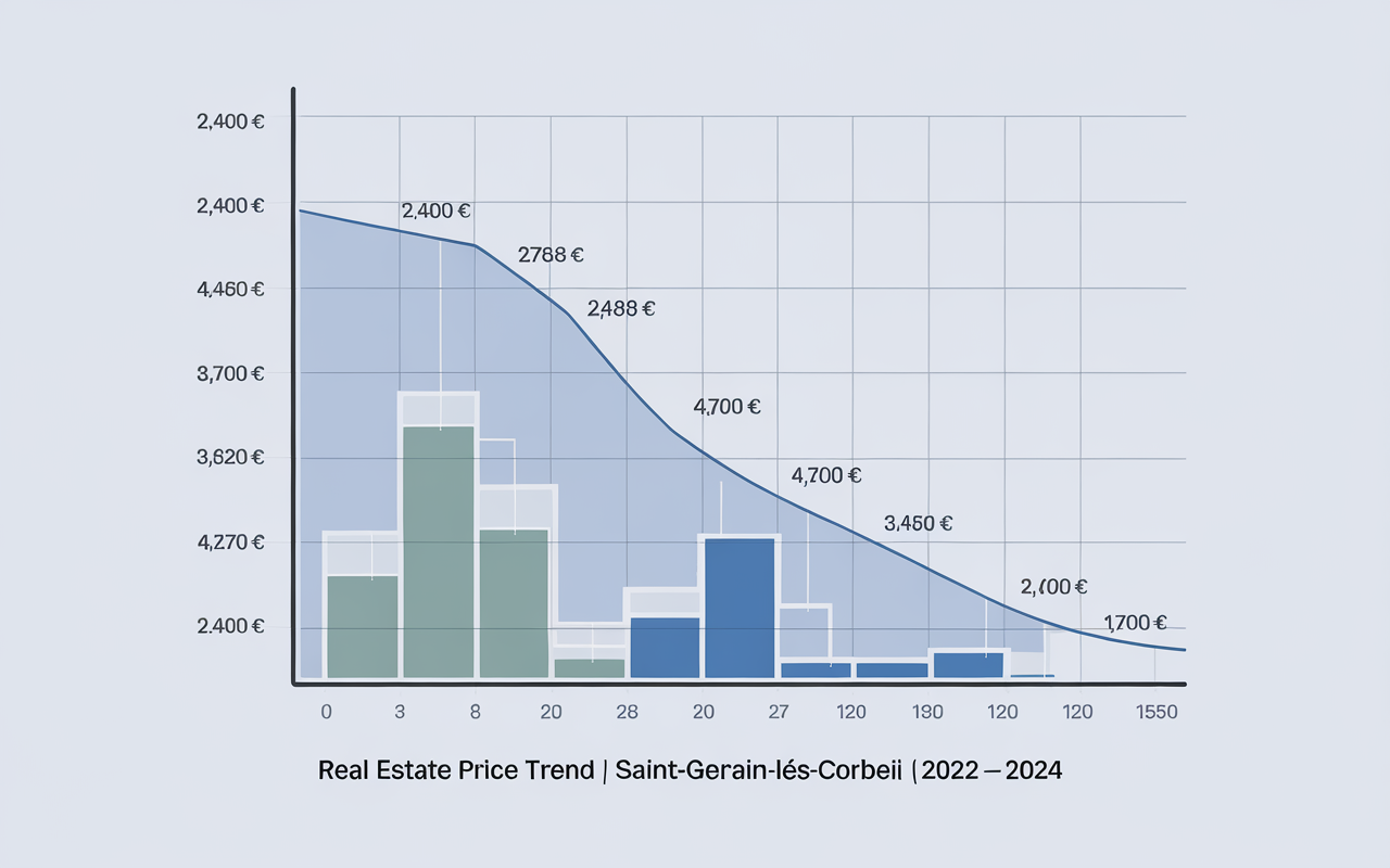 Graphique de l'évolution des prix de l'immobilier à Saint-Germain-lès-Corbeil