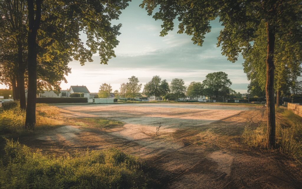 Vue d’un terrain constructible à Saint-Germain-lès-Corbeil