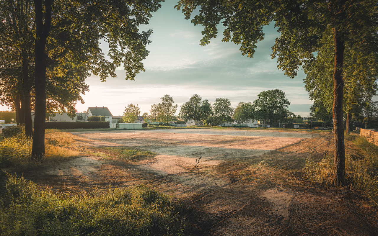 Vue d’un terrain constructible à Saint-Germain-lès-Corbeil