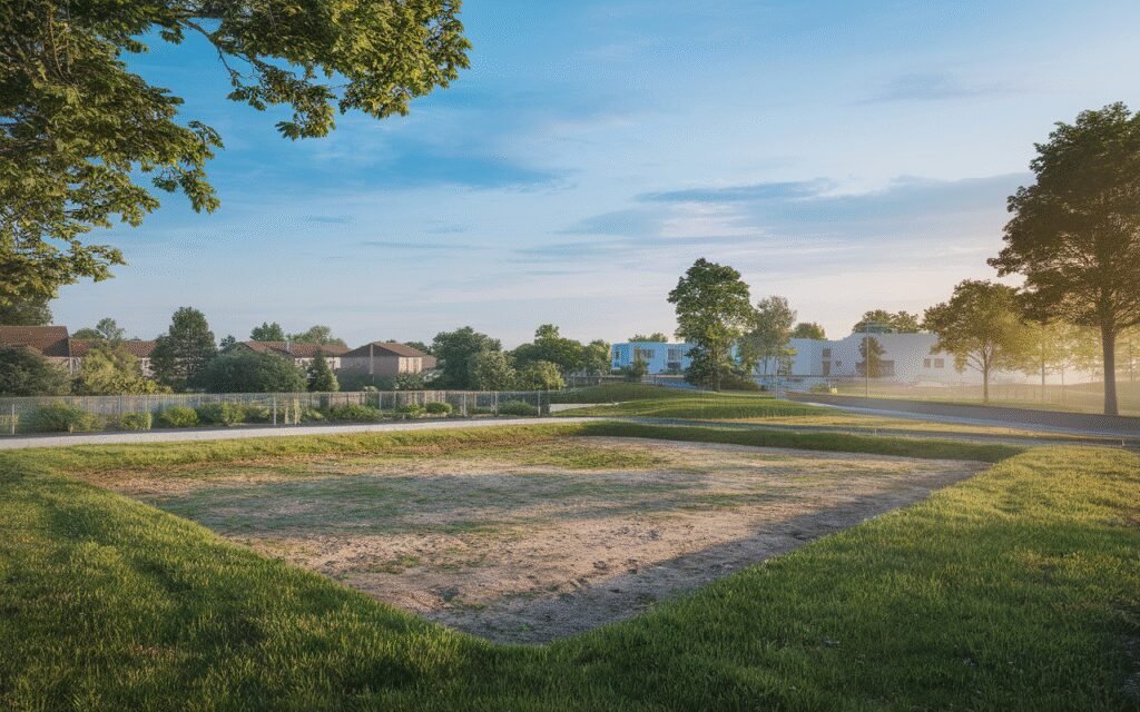 Vue d’un terrain constructible à vendre dans la commune 91250