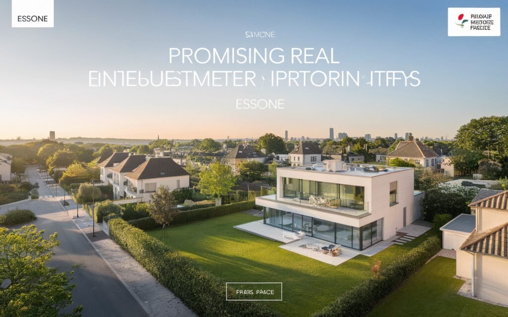 Vue d'une maison moderne à vendre en Essonne