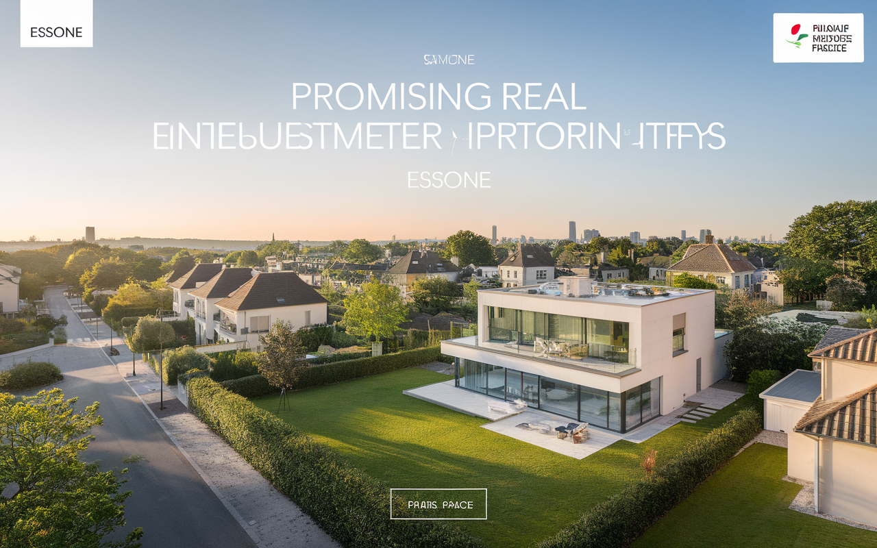 Vue d'une maison moderne à vendre en Essonne