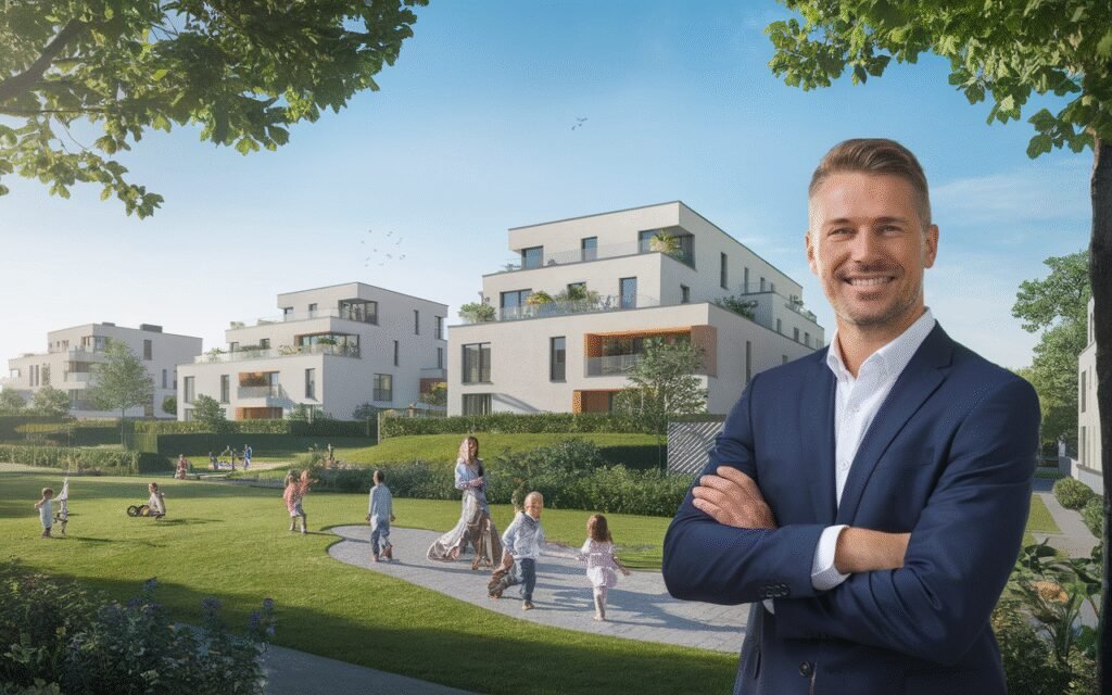 Vue d’un projet immobilier neuf à Saint-Germain-lès-Corbeil par un promoteur local