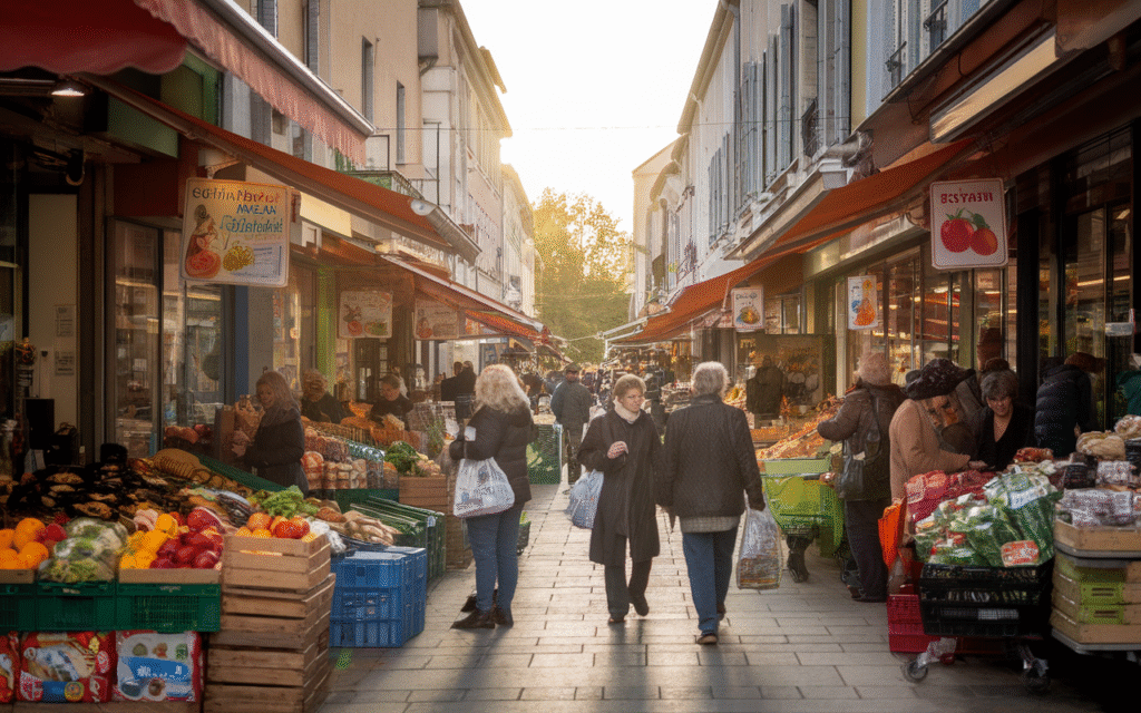 Vue d'une supérette à Saint-Germain-lès-Corbeil