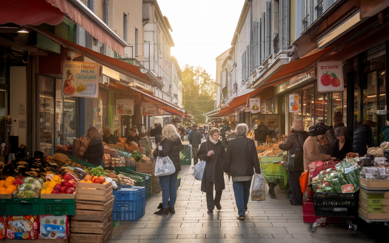 Vue d'une supérette à Saint-Germain-lès-Corbeil