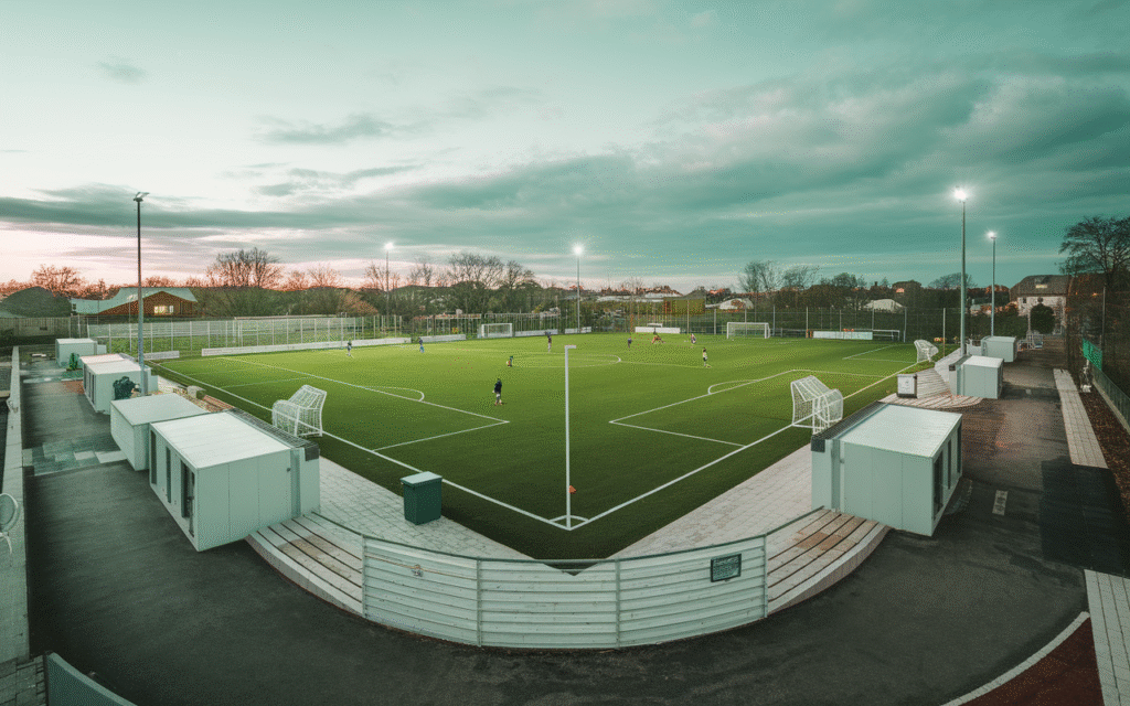 Vue du terrain de football à Saint-Germain-lès-Corbeil