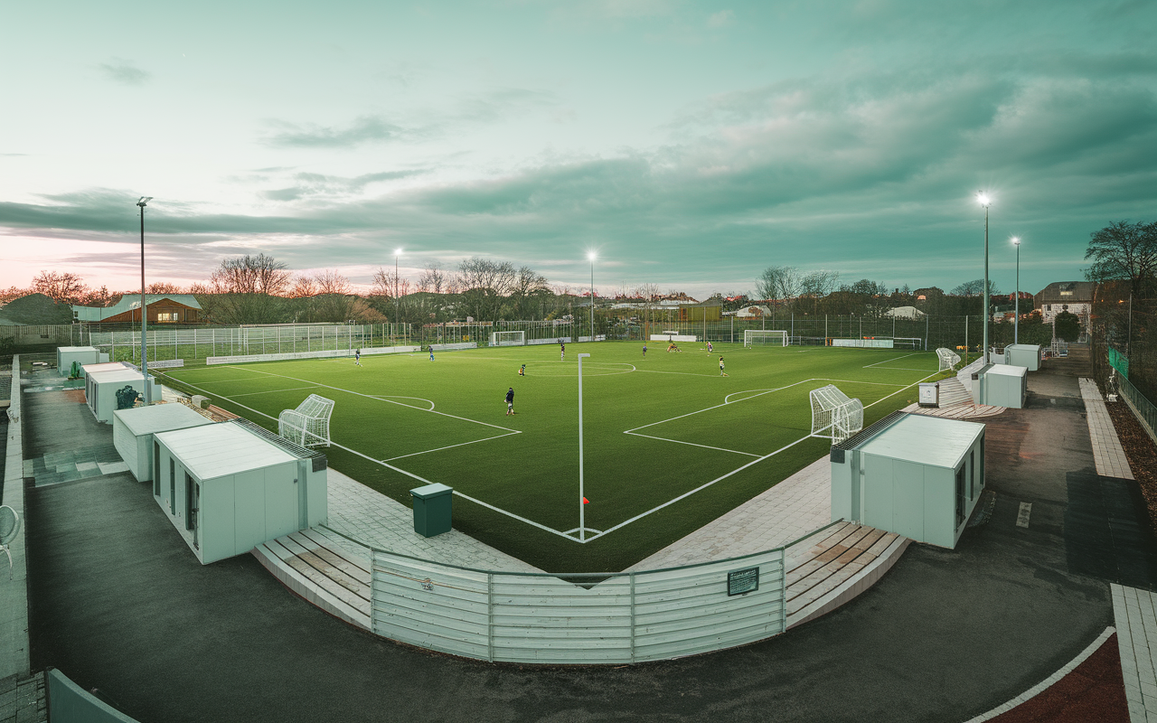 Vue du terrain de football à Saint-Germain-lès-Corbeil