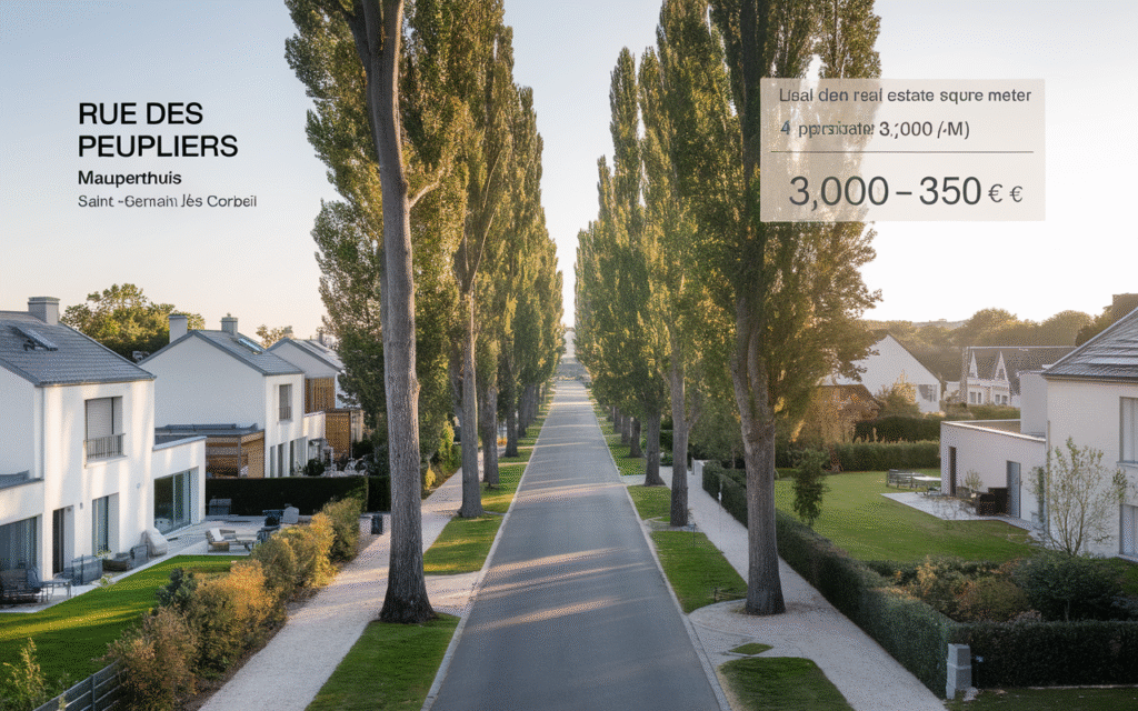 Estimation du prix au mètre carré Rue des Peupliers à Mauperthuis, Saint-Germain-lès-Corbeil