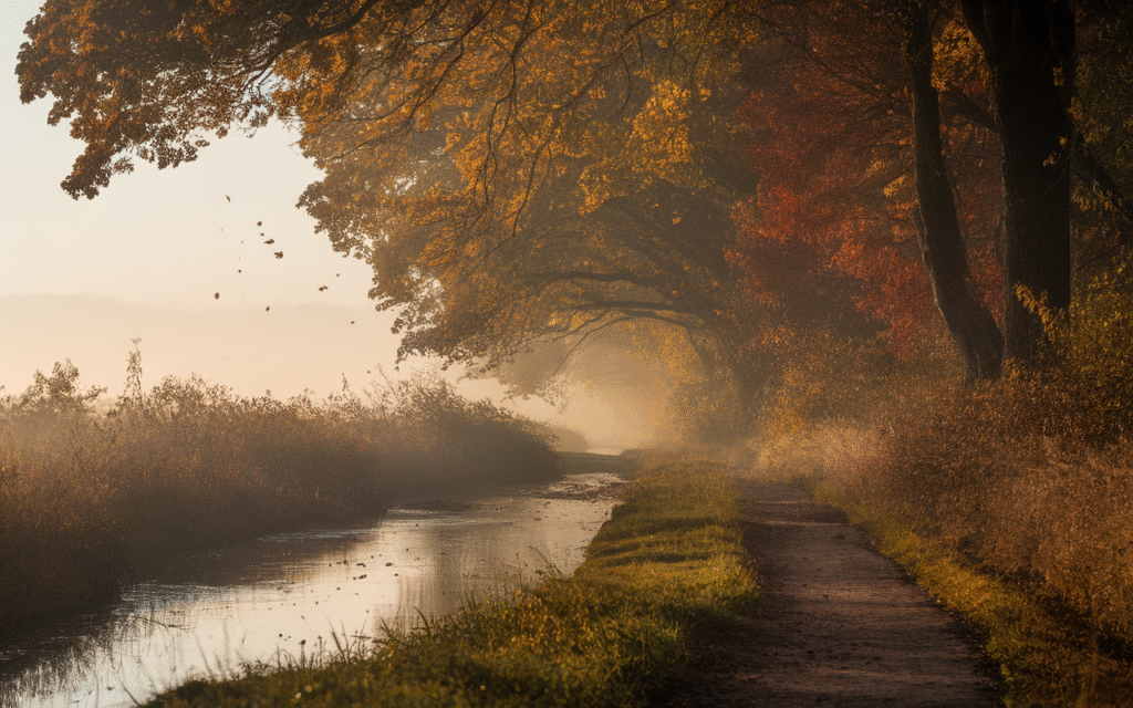 Sentier de promenade en pleine nature à Saint-Germain-lès-Corbeil