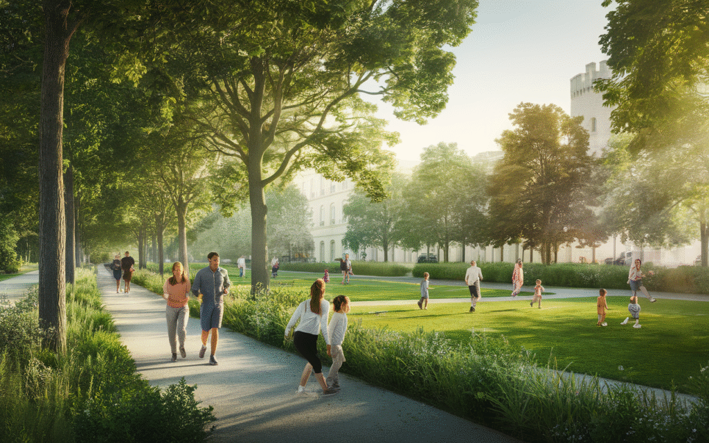 Vue paisible de Saint-Germain-lès-Corbeil illustrant la qualité de vie