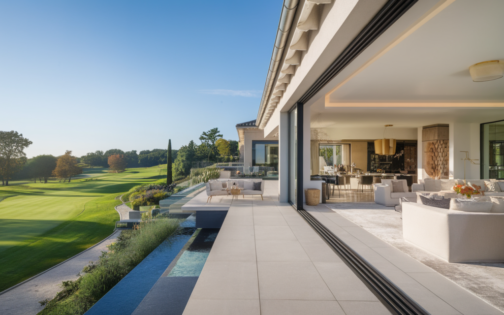 Vue du quartier résidentiel du Golf à Saint-Germain-lès-Corbeil, Rue du Club-House