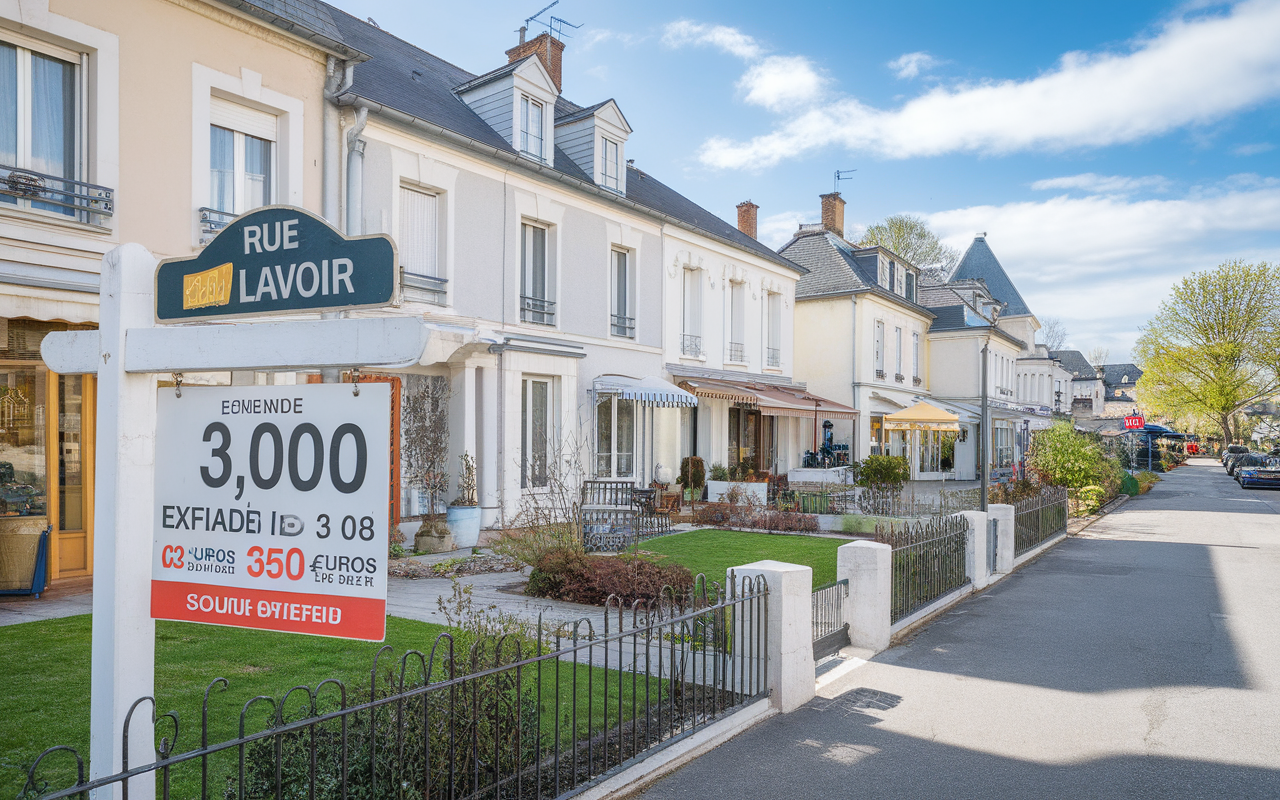 Vue de la Rue du Lavoir à Saint-Germain-lès-Corbeil illustrant les prix de l'immobilier